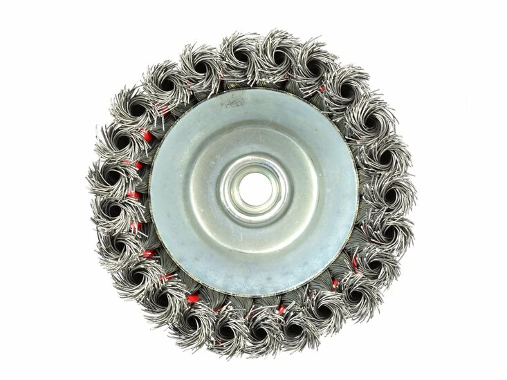 staalborstelschijf 125 mm - staalborstel - draadborstel - komvormige borstel - m14 - geko