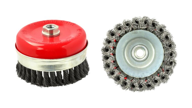 staalborstelschijf 125 mm - staalborstel - draadborstel - komvormige borstel - m14 - geko