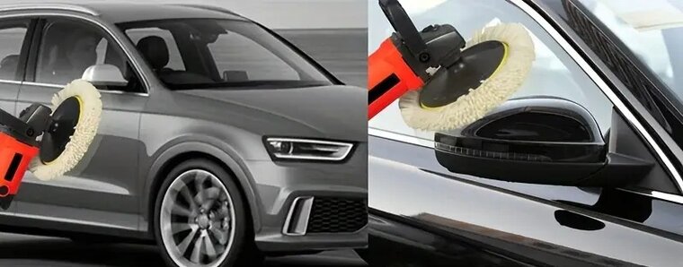 polijspad - poetspad - wollen poets pad - 180 mm poets pad met klitterband