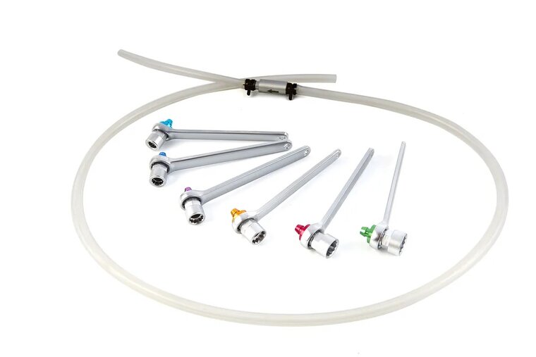 remvloeistof aftap sleutelset - 7 delig - remontluchting sleutelset - remontluchter - satra