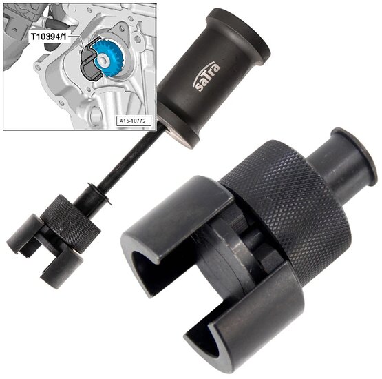 Verwijderen van de balansas met behulp van een glijhamer bij 4-cilinder 1.8 en 2.0 TSI/TFSI distributieketting aangedreven benz