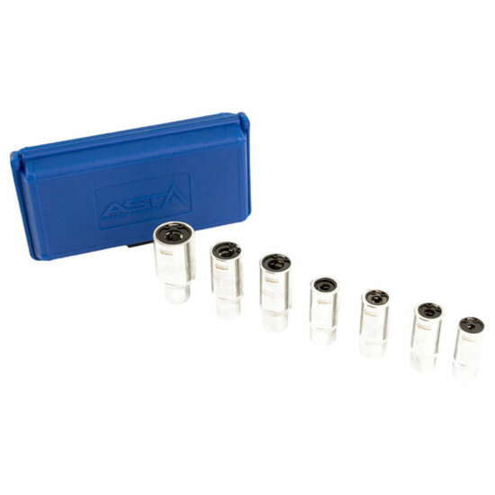 draadeinden uitdraaierset - 7 delig - bout verwijder set - tapeind uitdraai gereedschap - asta