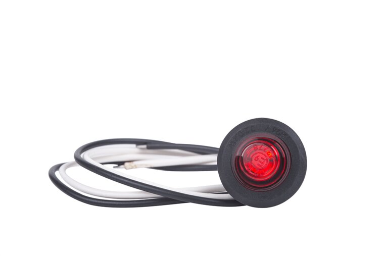 ronde zijmarkeringslamp 1 leds - contourlamp rood - 12/24 volt - positielamp - horpol