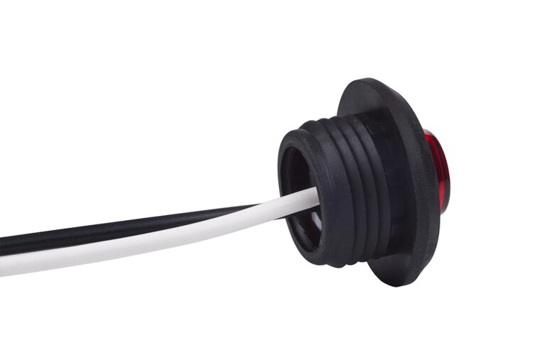 ronde zijmarkeringslamp 1 leds - contourlamp rood - 12/24 volt - positielamp - horpol