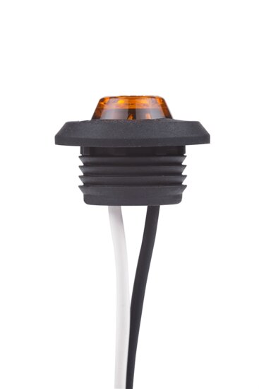 ronde zijmarkeringslamp 1 leds - contourlamp oranje - 12/24 volt - positielamp - horpol