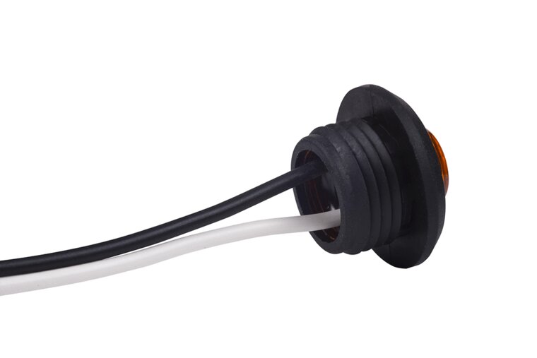 ronde zijmarkeringslamp 1 leds - contourlamp oranje - 12/24 volt - positielamp - horpol