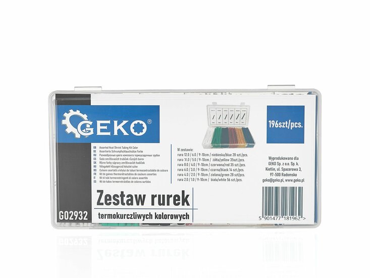 196 delig krimpkous set gekleurd - krimpkous - beschermmantel - geko