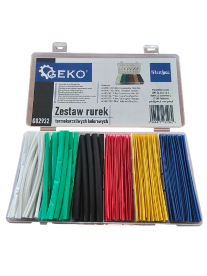 196 delig krimpkous set gekleurd - krimpkous - beschermmantel - geko