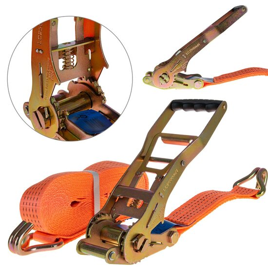 sjorband 5 ton 10 meter met ratel - spanband - transportband - sjorband - geko