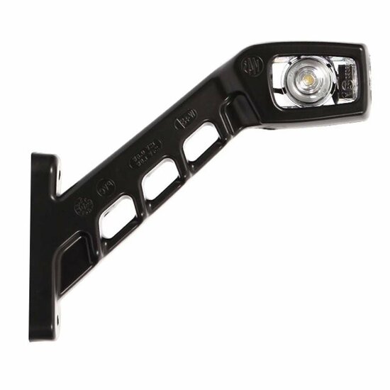 led breedtelamp haaks rechts 180mm 4x led - aanhanger zijlamp - zijlicht - breedtelicht