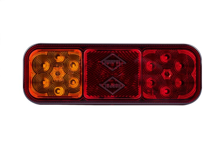 universele led achterlicht - 12/24 volt - achterlicht 12 leds - achterlamp - aanhanger achterlicht - horpol