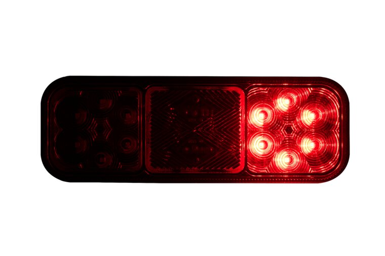 universele led achterlicht - 12/24 volt - achterlicht 12 leds - achterlamp - aanhanger achterlicht - horpol