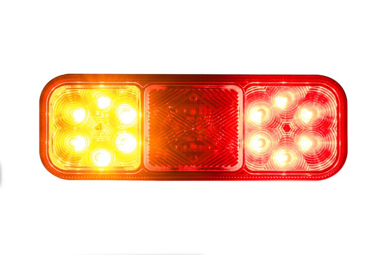 universele led achterlicht - 12/24 volt - achterlicht 12 leds - achterlamp - aanhanger achterlicht - horpol