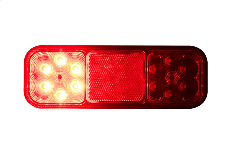 universele led achterlicht - 12/24 volt - achterlicht 12 leds - achterlamp - aanhanger achterlicht - horpol