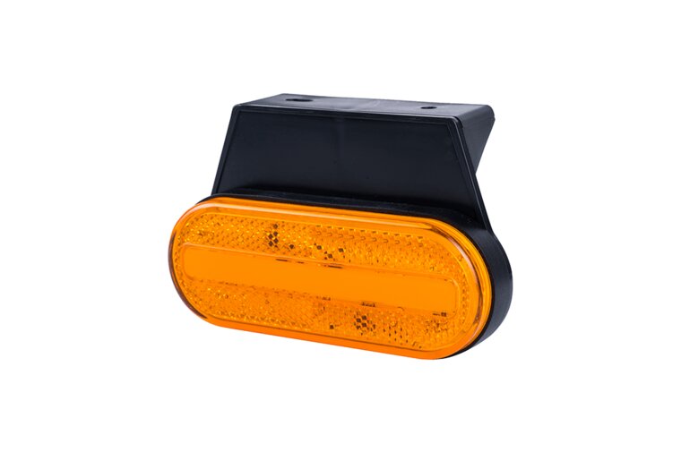 zijmarkeringslamp met houder oranje - 12/24 volt - markeringlamp - positielamp - horpol
