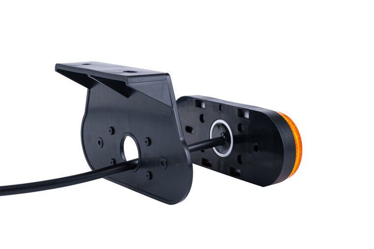 zijmarkeringslamp met houder oranje - 12/24 volt - markeringlamp - positielamp - horpol