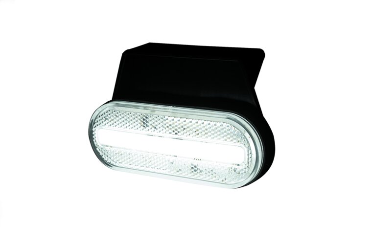 zijmarkeringslamp met houder wit - 12/24 volt - markeringlamp - positielamp - horpol