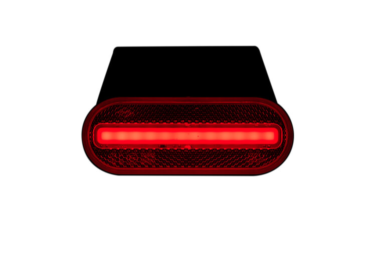zijmarkeringslamp met houder rood - 12/24 volt - markeringlamp - positielamp - horpol