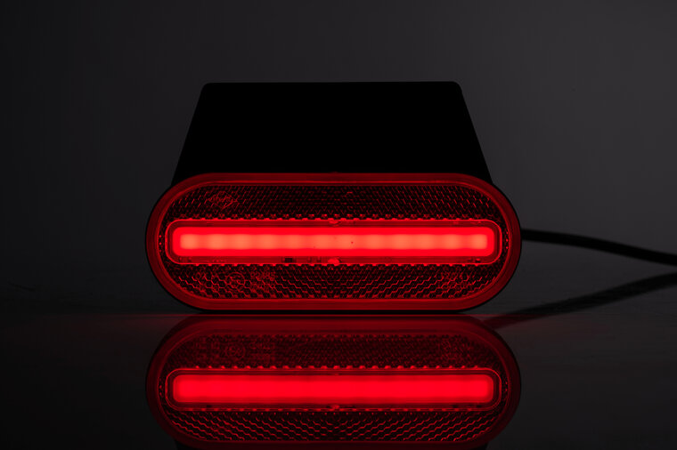 zijmarkeringslamp met houder rood - 12/24 volt - markeringlamp - positielamp - horpol