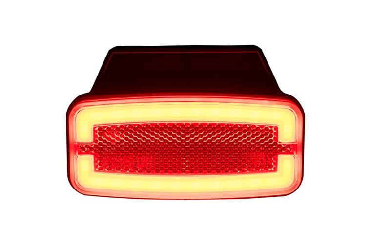 zijmarkeringslamp met houder rood - 12/24 volt - neon markeringlamp - positielamp - horpol