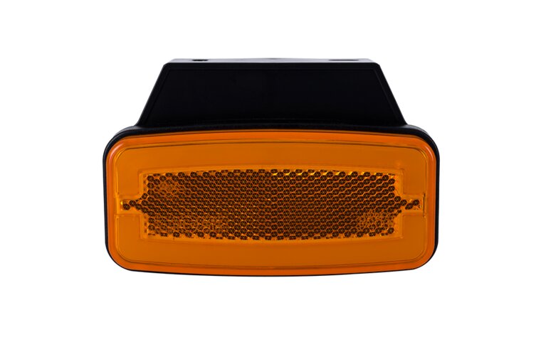 zijmarkeringslamp met houder oranje - 12/24 volt - neon markeringlamp - positielamp - horpol