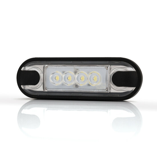 platte zijmarkeringslamp wit - 12/24 volt - markeringlamp - positielamp - horpol