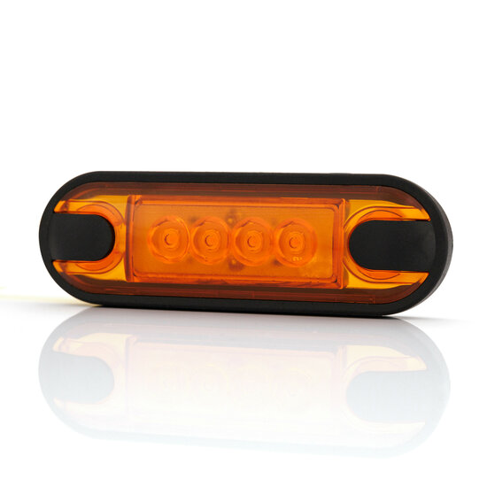 platte zijmarkeringslamp oranje - 12/24 volt - markeringlamp - positielamp - horpol