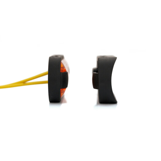 platte zijmarkeringslamp oranje - 12/24 volt - markeringlamp - positielamp - horpol