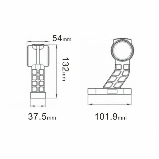 led breedtelamp links 135mm 4x led - aanhanger zijlamp - zijlicht - breedtelicht