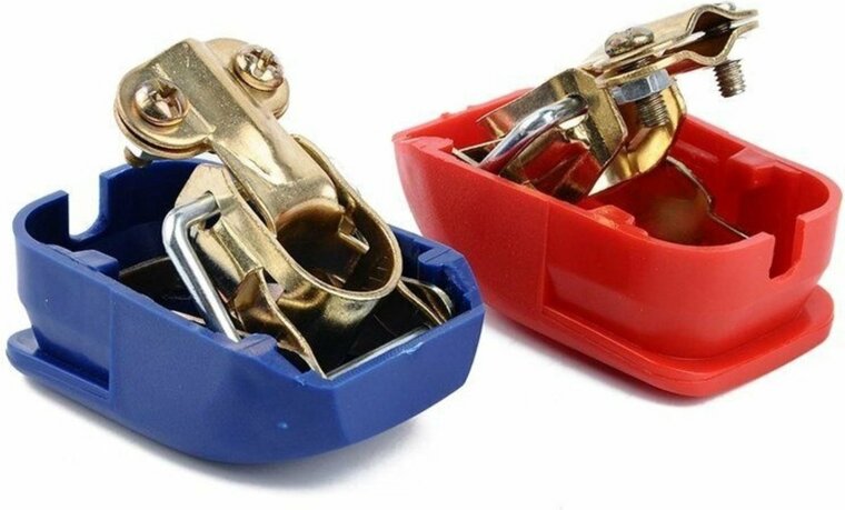 accupool klem set - accuklem (-) (+) - 2 delig - accu pool snelkoppeling - accu klemset - benson