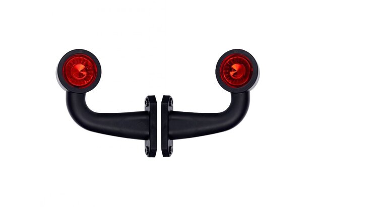 led breedtelamp rechts 140mm 2x led - aanhanger zijlamp - zijlicht - breedtelicht