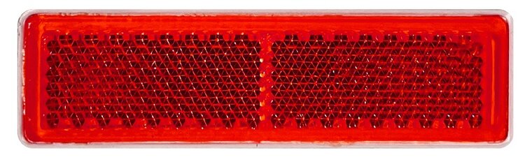 reflector rood - 125 x 25 mm - plakreflector - reflectieplaat - horpol