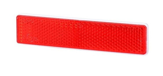 reflector rood - 125 x 25 mm - plakreflector - reflectieplaat - horpol