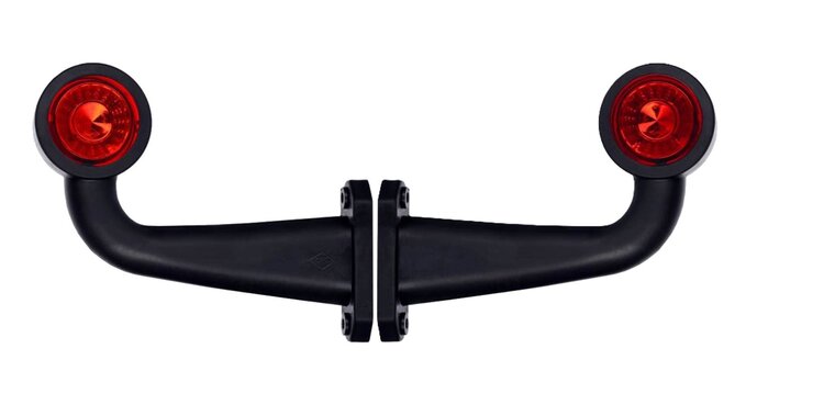 led breedtelamp rechts 180mm 2x led - aanhanger zijlamp - zijlicht - breedtelicht - contourlamp