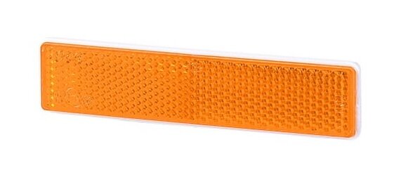 reflector oranje - 125 x 25 mm - plakreflector - reflectieplaat - horpol