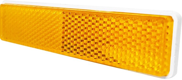 reflector oranje - 125 x 25 mm - plakreflector - reflectieplaat - horpol