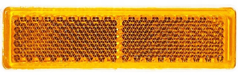 reflector oranje - 125 x 25 mm - plakreflector - reflectieplaat - horpol