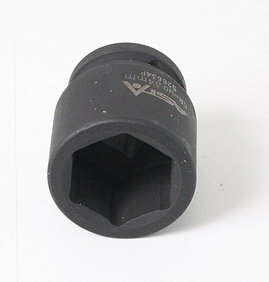 zeskant krachtdop 34 mm - 3/4 duims aansluiting - slagdop - impact dop - rateldop - dop - asta