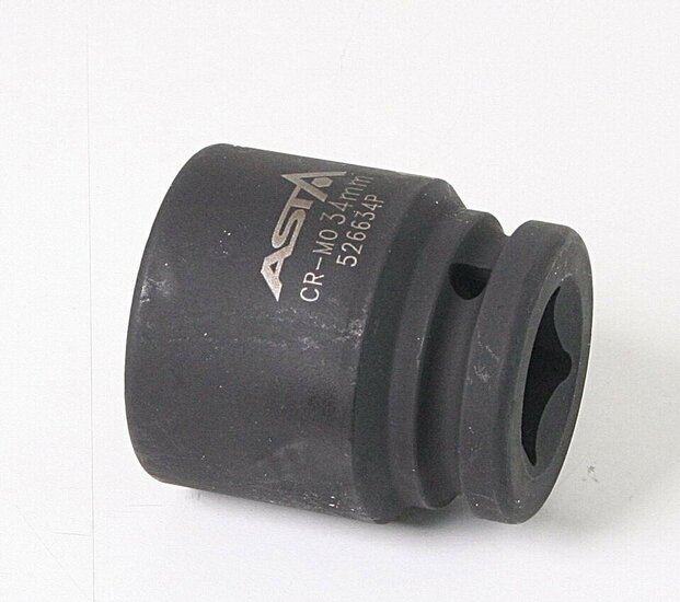 zeskant krachtdop 34 mm - 3/4 duims aansluiting - slagdop - impact dop - rateldop - dop - asta