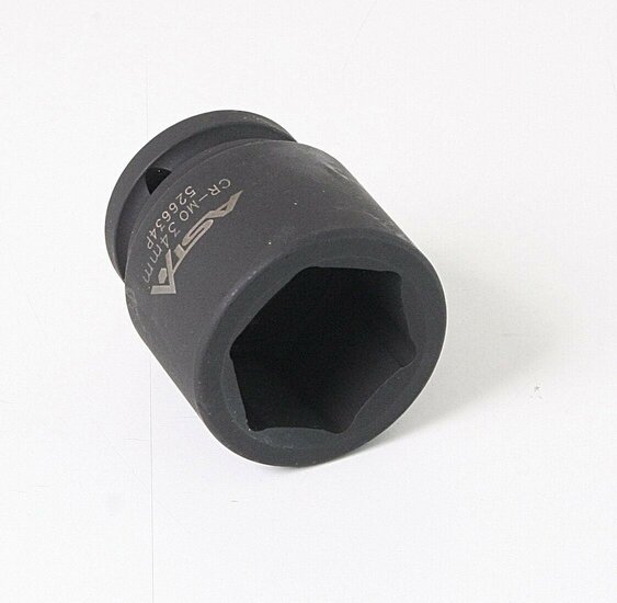zeskant krachtdop 34 mm - 3/4 duims aansluiting - slagdop - impact dop - rateldop - dop - asta