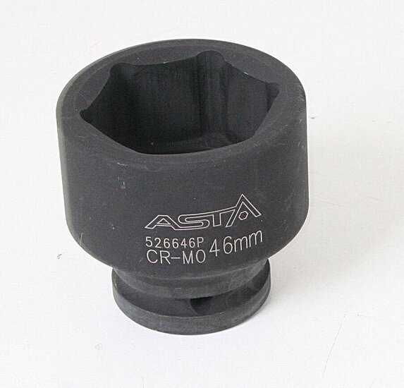 zeskant krachtdop 46 mm - 3/4 duims aansluiting - slagdop - impact dop - rateldop - dop - asta