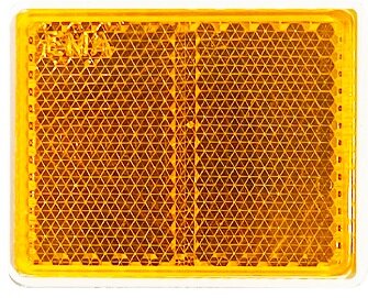 reflector oranje - 50 x 40 mm - plakreflector - reflectieplaat - horpol