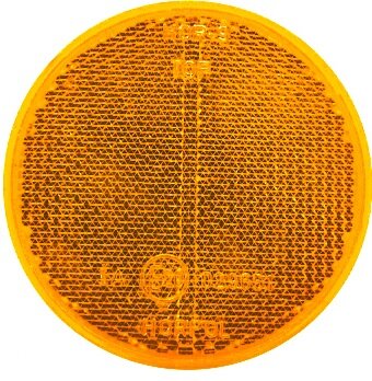 reflector oranje - 80 mm - plakreflector - reflectieplaat - horpol