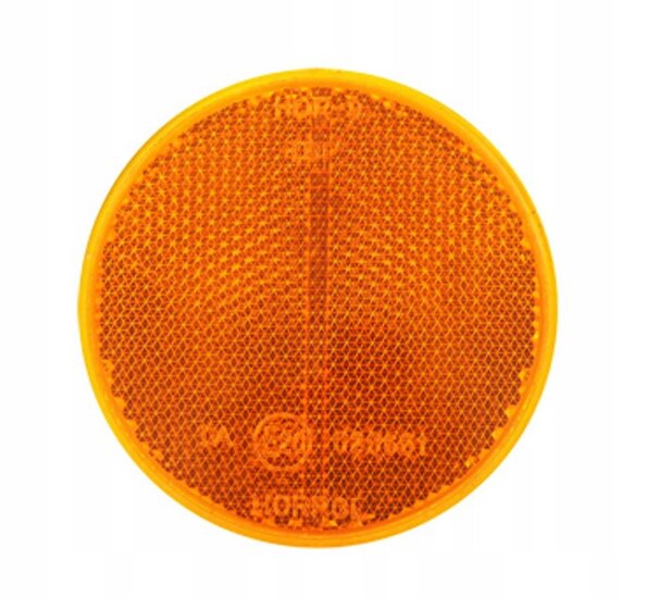 reflector oranje - 80 mm - plakreflector - reflectieplaat - horpol