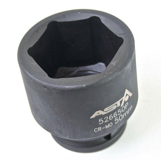 zeskant krachtdop 50 mm - 3/4 duims aansluiting - slagdop - impact dop - rateldop - dop - asta