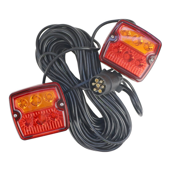 magnetische led verlichting set - 7 polig x 7 meter - aanhanger verlichting - achterlamp - achterlichten set - horpol