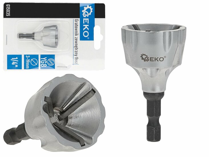 externe ontbramer - 3-19 mm - ontbraambit - ontbraamfrees - afschuinfrees - geko