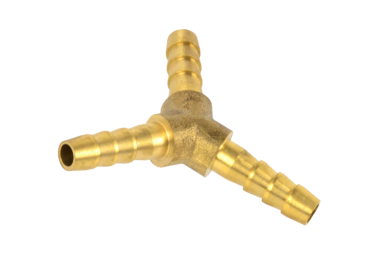 pneumatisch t-stuk verbindingskoppeling &ndash; messing slangkoppeling &ndash; 8 mm &ndash; luchtslang splitter