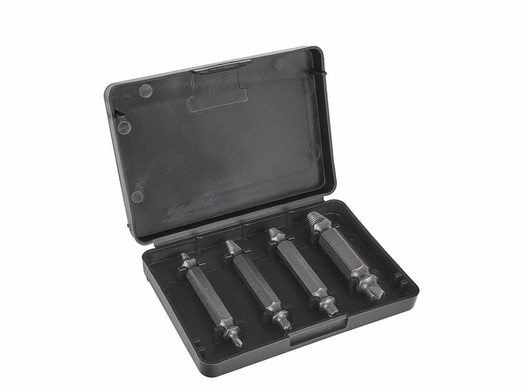 dubbelzijdige schroefextractorset - 4 stuks - schroefuitdraaierset - schroef extractor set - keltin