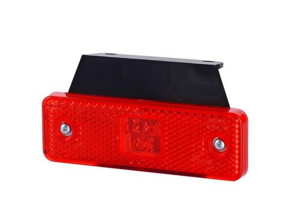 zijmarkeringslamp rood met houder - 12/24 volt - markeringslamp 3 led - contourlamp - horpol